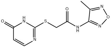 2-[(4-hydroxypyrimidin-2-yl)sulfanyl]-N-(4-methyl-1,2,5-oxadiazol-3-yl)acetamide 结构式