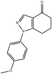 1-(4-甲氧基苯基)-6,7-二氢-1H-吲唑-4(5H)-酮 结构式