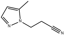 3-(5-甲基-1H-吡唑-1-基)丙腈 结构式