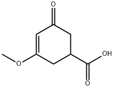 3-甲氧基-5-氧代环己-3-烯-1-甲酸 结构式