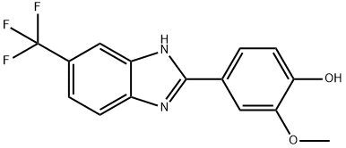 2-METHOXY-4-(6-(TRIFLUOROMETHYL)-1H-BENZO[D]IMIDAZOL-2-YL)PHENOL 结构式