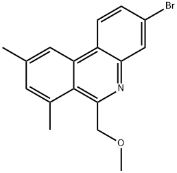 3-BROMO-6-METHOXYMETHYL-7,9-DIMETHYLPHENANTHRIDINE 结构式