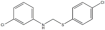 Benzenamine,3-chloro-N-[[(4-chlorophenyl)thio]methyl]- 结构式