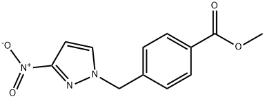 4-((3-硝基-1H-吡唑-1-基)甲基)苯甲酸甲酯 结构式