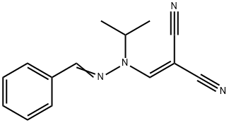 2-((2-benzylidene-1-isopropylhydrazinyl)methylene)malononitrile 结构式