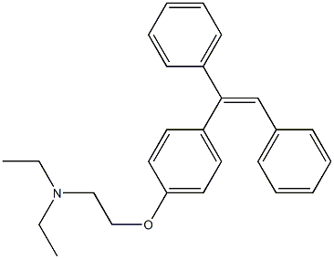 2-[4-[(Z)-1,2-diphenylethenyl]phenoxy]-N,N-diethylethanamine 结构式