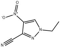 1-乙基-4-硝基-1H-吡唑-3-腈 结构式