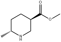 (3R,6R)-6-甲基-3-哌啶甲酸甲酯 结构式