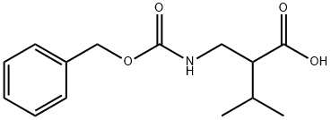 2-((((benzyloxy)carbonyl)amino)methyl)-3-methylbutanoic acid 结构式