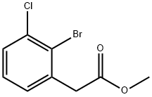 2-溴-3-氯苯乙酸甲酯 结构式