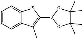 4,4,5,5-四甲基-2-(3-甲基苯并[B]噻吩-2-基)-1,3,2-二氧硼烷 结构式