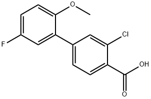 3-氯-5-氟-2-甲氧基-[1,1-二联苯]-4-羧酸 结构式