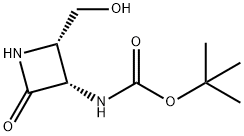 叔丁基((2S,3S)-2-(羟甲基)-4-氧代氮杂环丁烷-3-基)氨基甲酸酯 结构式