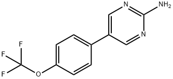 5-[4-(TRIFLUOROMETHOXY)PHENYL]PYRIMIDIN-2-AMINE 结构式