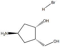 (1S,2S,4R)-4-氨基-2-(羟甲基)环戊醇氢溴酸盐 结构式