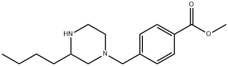 methyl 4-((3-butylpiperazin-1-yl)methyl) benzoate 结构式