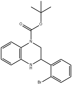 tert-butyl 3-(2-bromophenyl)-1,2,3,4-tetrahydroquinoxaline-1-carboxylate 结构式