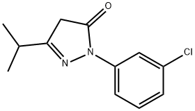 1-(3-chlorophenyl)-3-isopropyl-1H-pyrazol-5(4H)-one 结构式