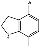 4-溴-7-氟二氢吲哚 结构式