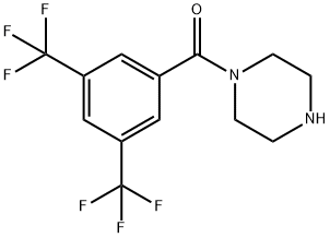 1-[3,5-bis(trifluoromethyl)benzoyl]piperazine 结构式