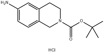 6-氨基-3,4-二氢异喹啉-2(1H)-羧酸叔丁酯盐酸盐 结构式