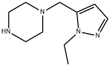 1-((1-乙基-1H-吡唑-5-基)甲基)哌嗪 结构式