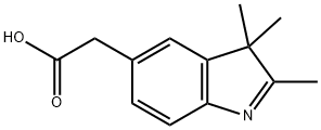 3H-吲哚-5-乙酸,2,3,3-三甲基 - 结构式