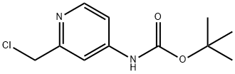 tert-butyl (2-(chloromethyl)pyridin-4-yl)carbamate 结构式