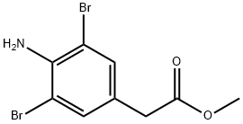 2-(4-氨基-3,5-二溴苯基)乙酸甲酯 结构式