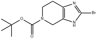 5H-IMIDAZO[4,5-C]PYRIDINE-5-CARBOXYLIC ACID, 2-BROMO-3,4,6,7-TETRAHYDRO-, 1,1-DIMETHYLETHYL ESTER 结构式