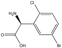 (S)-2-氨基-2-(5-溴-2-氯苯基)乙酸 结构式