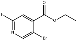 5-溴-2-氟吡啶-4-羧酸乙酯 结构式
