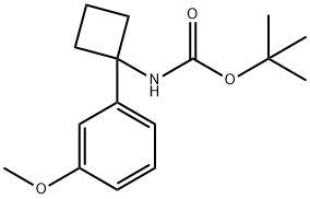 叔丁基(1-(3-甲氧基苯基)环丁基)氨基甲酸酯 结构式