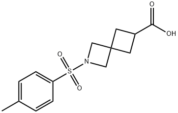 2-((4-methylphenyl)sulfonyl)-2-azaspiro[3.3]heptane-6-carboxylic acid 结构式