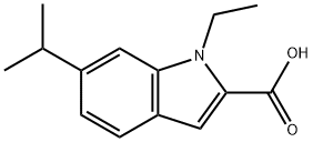 1-ethyl-6-(propan-2-yl)-1H-indole-2-carboxylic acid 结构式