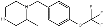 2-methyl-1-{[4-(trifluoromethoxy)phenyl]methyl}piperazine 结构式
