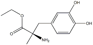 D-3-(3,4-二羟基苯基)-2-甲基丙氨酸乙酯 结构式