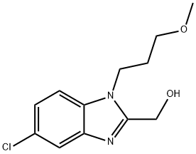[5-Chloro-1-(3-methoxy-propyl)-1H-benzoimidazol-2-yl]-methanol 结构式