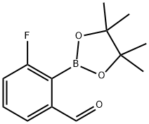 3-氟-2-(4,4,5,5-四甲基-1,3,2-二氧硼杂环戊烷-2-基)苯甲醛 结构式