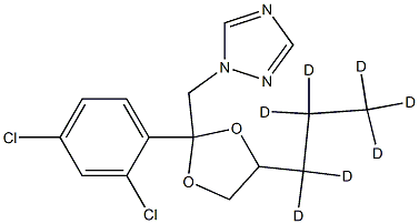 1-[[2-(2,4-dichlorophenyl)-4-(1,1,2,2,3,3,3-heptadeuteriopropyl)-1,3-dioxolan-2-yl]methyl]-1,2,4-triazole 结构式