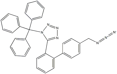 1H-Tetrazole, 5-[4'-(azidomethyl)[1,1'-biphenyl]-2-yl]-1-(triphenylmethyl)- 结构式