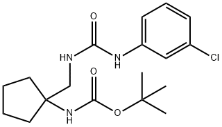 tert-butyl N-[1-({[(3-chlorophenyl)carbamoyl]amino}methyl)cyclopentyl]carbamate 结构式