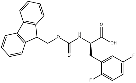 FMOC-D-2,5-二氟苯丙氨酸 结构式