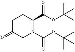 1-TERT-BUTYL 2-TERT-BUTYL (2S)-5-OXOPIPERIDINE-1,2-DICARBOXYLATE 结构式