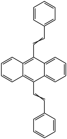 蒽,9,10-双(2-苯基乙烯基)- 结构式