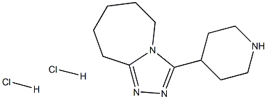3-(4-piperidinyl)-6,7,8,9-tetrahydro-5H-[1,2,4]triazolo[4,3-a]azepine dihydrochloride 结构式