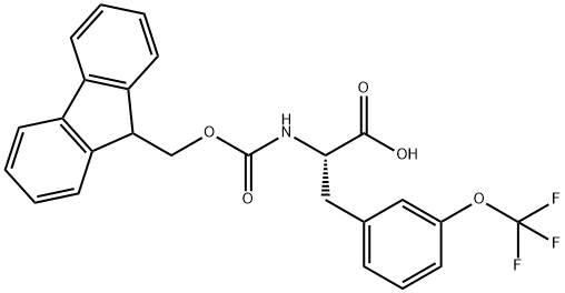 N-FMOC-3-(三氟甲氧基)-L-苯丙氨酸 结构式