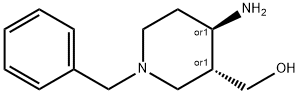 ((3R,4R)-4-氨基-1-苄基哌啶-3-基)甲醇 结构式