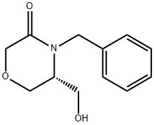 (R)-4-Benzyl-5-hydroxymethylmorpholin-3-one 结构式