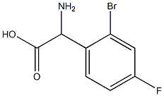 2-AMINO-2-(2-BROMO-4-FLUOROPHENYL)ACETIC ACID 结构式